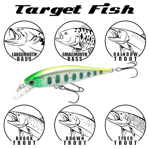 LUCKY CRAFT Pointer 65S ~Sinking~ Trout Lure, Fishing Bait, Jerkbait - color: 873 Winter Stream Perch