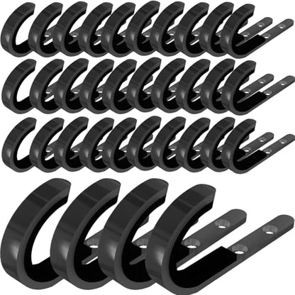 Metal Gun Rack Storage Rifles Shotgun Hooks Wall Mount Hangers for Any Rifles Shotguns Archery Bow with Soft Padding and Heavy Duty Steel… - color: 34Pack Black