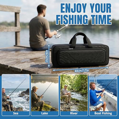 2.1M Telescopic Fishing Rod and Reel Combo Kit for Beginner Anglers, 2PCS Collapsible Fishing Poles + 2PCS Spinning Reels with Fishing Accessories Portable Fishing Gear Set for Saltwater Freshwater