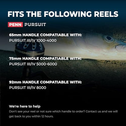 GOMEXUS Power Handle for Penn Pursuit III IV Spinning Reel Crank (Make Sure Your Reel's Size) - style: For Size 1000-4000