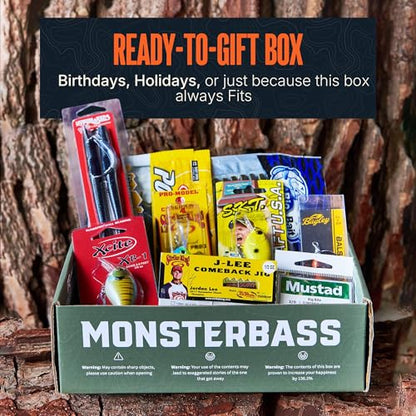 MONSTERBASS Fishing Mystery Box, Bass Fishing Kit - Best Lures Kit, Biggest & Best Tackle Mystery Box for Catching Smallmouth & Largemouth Bass - style: Gold