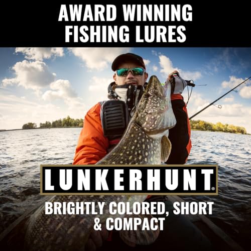Lunkerhunt Impact Jolt | Crankbait, Deep Diving Hard Bait Fishing Lure | Flat Sided Square Bill, Clear Water, Fresh Water Lure for Bass Fishing, Trout and Spike, Crappie - color: Green Back