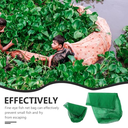 BESTYASH 2pcs Foldable Fishing Net Trap with Fine Nylon Mesh, Portable Collapsible Fish Carrier Bag for Freshwater and Saltwater Fishing, 40cm X 60cm 60cm X 100cm Catching Keep Nets