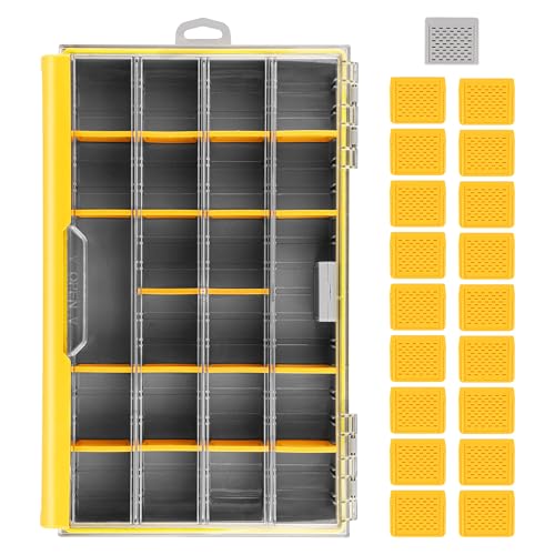RUNCL 3700 Standard Fishing Tackle Box, Waterproof Floating Lure Storage Box with Adjustable Dividers, Clear Rust-Proof Utility Tray for Terminal Tackle, Hooks and Sinkers - color: 3700 Standard