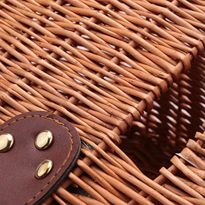 Wicker Basket Fishing Creel Trout Perch Cage Tackle Fisherman Box Outdoor Classical Willow Trout Fishing Creel Basket