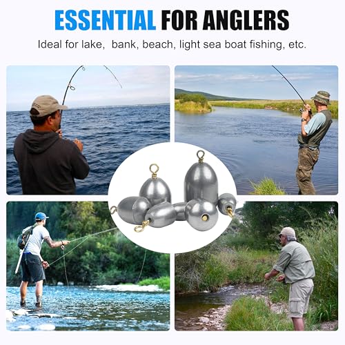 Fishing Weights Sinkers Kit,15pcs Bass Casting Sinkers Weights Bell Sinkers Iron Fishing Weights with Ring Drop Shot for Saltwater Freshwater 1/8oz-1oz - size: 1/8oz-15pcs