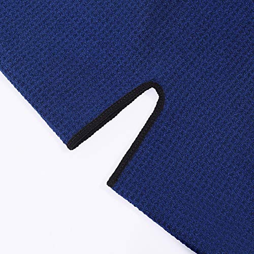 Mile High Life | Pro Tour Caddy Towel | 17" x 40" with 8" Center Slit | Premium Microfiber Waffle Texture - color: Navy, size: 16" x 30"