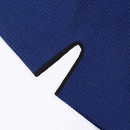 Mile High Life | Pro Tour Caddy Towel | 17" x 40" with 8" Center Slit | Premium Microfiber Waffle Texture - color: Navy, size: 16" x 30"