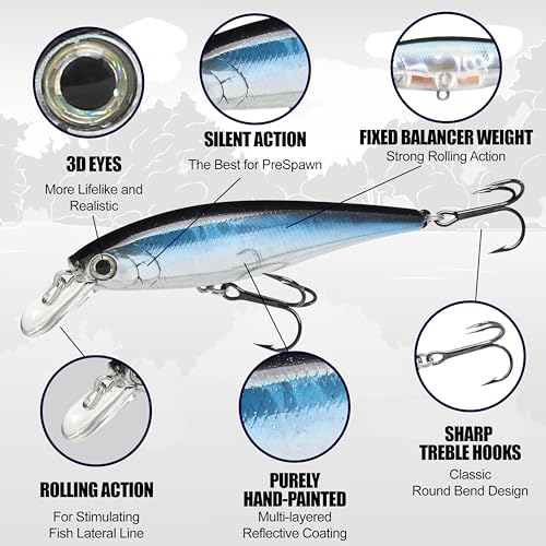 LUCKY CRAFT Pointer 78SP Fishing Lures, 3” Jerkbait Freshwater Bass & Trout Lures, Suspending 4ft–5ft Depth, Jerkbait with Walk-the-Dog Action, Precision Bass Fishing Gear and Accessories - color: 250 Chartreuse Shad, size: PT78