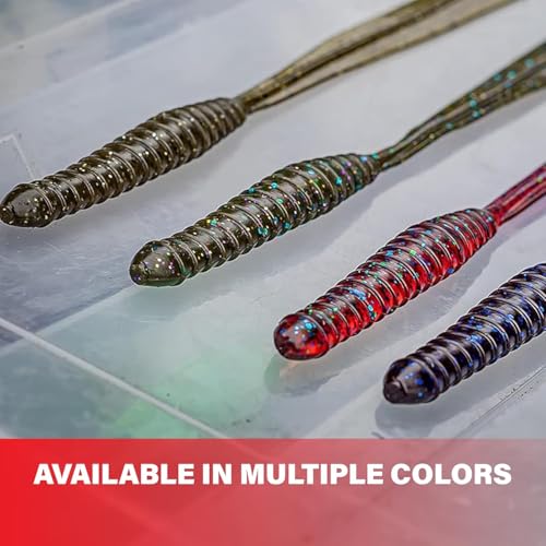 6th Sense – Ridge Worm – Soft Plastic Worm – Bass Fishing – Long Flowing Ribbon Tail Worm – Made in the USA (7 per Pack) - color: Green Pumpkin Pro