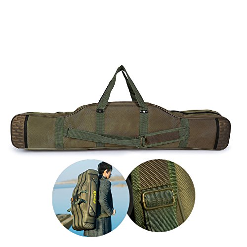 Fishing Rod Carrier Reel Case Bags Organizer Travel Carry Holder Pole Storage for Fishing and Traveling (2 layers/120cm-47.2inch) - color: 2 layers/120cm-47.2inch