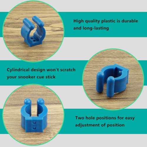 24 PCS Fishing Rod Clips, Wall Mount Fishing Pole Holder Clips for 0.66" to 0.95" Poles, Pool Cue Holder Storage Rack Replacement (Blue) - color: Blue