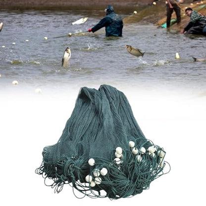 6.5 x 33ft / 10 x 65ft Fishing Drag Fish Net, Large Gill Fishing Net, Hand Made Nylon Beach Seine Nets, High Density Mesh Fishing Equipment Beach Drag for Fishing at Ponds, Creeks, Rivers, Sea, Lake