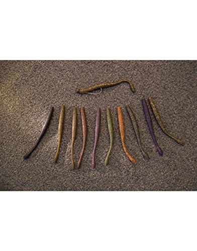 Berkley Berkley PowerBait MaxScent Hit Worm - color: Green Pumpkin Purple Fleck