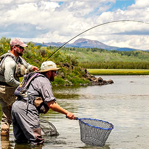 Floating Fishing Net - Fishing Landing Net with Rubber EVA Handle for Easy Fish Catch and Release Fishing Net for Fly, Trout, Salmon, Bass, Kayak Fishing - color: Style A
