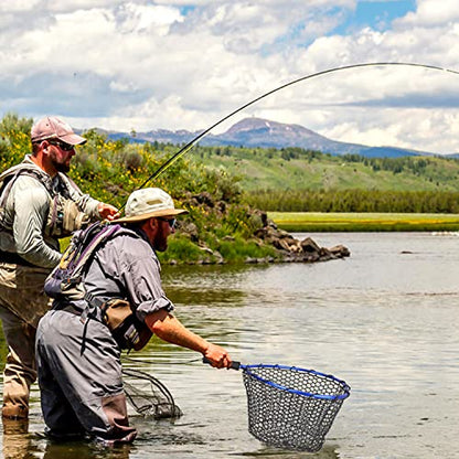 Floating Fishing Net - Fishing Landing Net with Rubber EVA Handle for Easy Fish Catch and Release Fishing Net for Fly, Trout, Salmon, Bass, Kayak Fishing - color: Style A