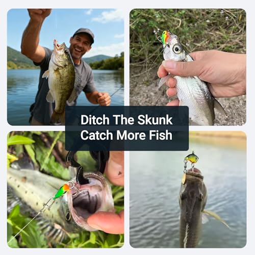 Stonefish 3PCS Spinner Baits Fishing Lure Kit, Trout Lures with Sharp Treble Hooks, Vibrating Swimming Bait for Bass Walleye Pike Freshwater Fishing - color: A-10g