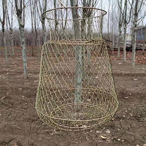 Steel Wire Galvanized Collapsible Crab Fisher's Basket, Metal Rustproof Portable Fishing Basket Cage - color: Fish Basket 13inches