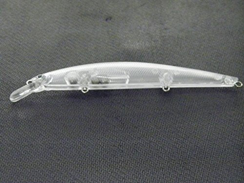 10 Blank Unpainted Minnow Crankbait Topwater Lipless Jerkbait Fishing Lures V3 - color: UPM672P10