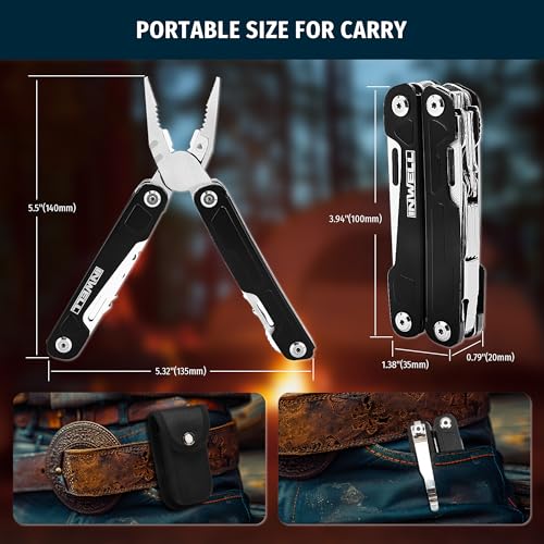 16-in-1 Multitool Pliers, Portable Camping Multi Tool with Safety Lock, Outdoor Survival Gear for Hiking, Hunting, Backpacking - style: 16 IN 1