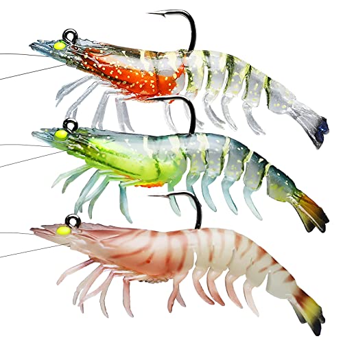 TRUSCEND Duramax Pre-Rigged Saltwater Fishing Lures with BKK Jig Hooks, Easy Catch 10X Tear-Resistant TPE Soft Swimbait for Redfish Grouper Striper Bass Trout Crappie Walleye, Weedless Freshwater Bait - color: A3-4.3"-0.75oz
