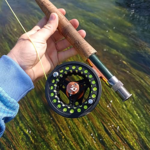 Kylebooker Large Arbor Fly Fishing Reel 3/4wt 5/6wt 7/8wt - color: Black, size: 3/4wt