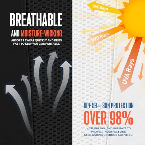 Ice Silk UV Neck Gaiter - UPF 50+ Cooling, Breathable & Stretchy Face Cover - Multi-Functional & Outdoor Sports