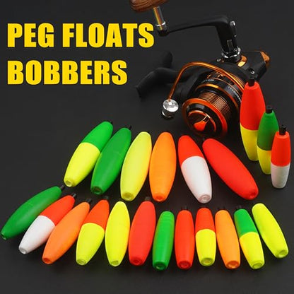 SILANON Peg Floats Fishing Bobbers,Foam Cigar Fishing Floats Bobbers Catfish Floats Slip Fishing Cork Bobbers with Pipe Plug for Catfish Santee Rig Freshwater Saltwater Fishing - size: 2 inch, style: Red-30pcs
