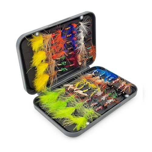 Fly Fishing Flies Kit Trout Flies for Fly Fishing with Fly Fishing Box