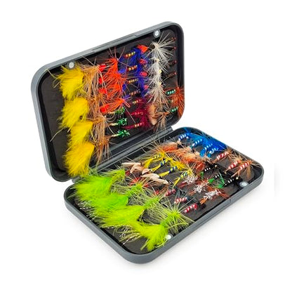 Fly Fishing Flies Kit Trout Flies for Fly Fishing with Fly Fishing Box