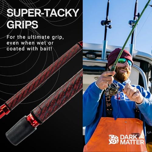 Dark Matter Psychedelic Casting Fishing Rods Medium Heavy Power X - High-Modulus M3 Carbon Nano Baitcaster Rod Saltwater and Freshwater Fishing Rods, 7ft Medium Heavy Baitcasting Rod - color: Red, size: 7'0" Power - Z