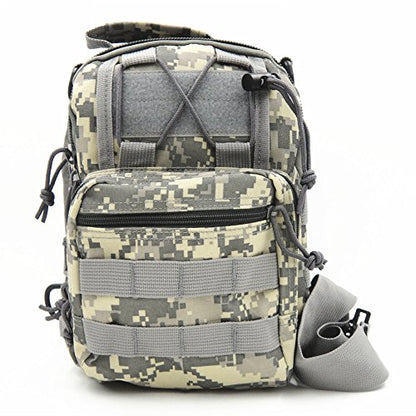 FAMI Outdoor Tactical Bag Backpack, Military Sport Bag Pack Sling Shoulder Backpack Tactical Satchel for Every Day Carry (ACU) - color: Acu
