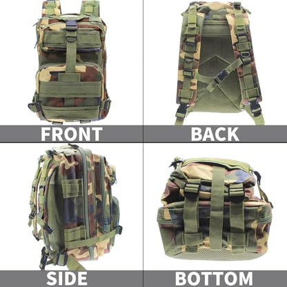 Lightweight Fishing Tackle Backpack Professional Water-Resistant All-in-One Rod Holder & Gear Storage - color: Camouflage Color
