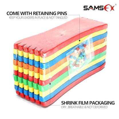 SAMSFX Fishing Leader Line Holder Foam Board Snelled Hook Keeper with Retaining Pins Accessories Pack of 10 - color: 16 x 6cm(10PCS), Pins Included