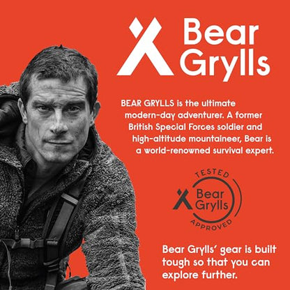 Utility Tool by Bear Grylls, Multitool Pocket Knife For Camping, Hiking, EDC and Survival, with Bottle & Can Opener, Pliers, Screwdriver, Sheath - Black Oxide Finish, Medium