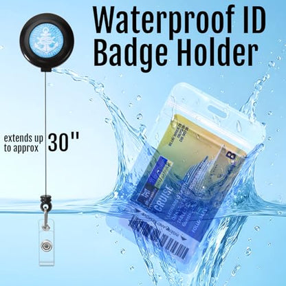 MNGARISTA Cruise Lanyard for Ship Cards,Adjustable Lanyard with Id Holder,Detachable Lanyards for Cruises Ship Cards with Waterproof Id Badge Holders,Cruise Essentials,5 Pack Sailboat - color: 5 Pack Cruise Ship
