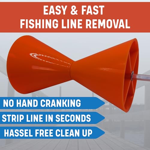 Fishing Line Stripper for Fishing Reels - Fast Fishing Line Remover | Compatible With Most Drills - Easy To Use Fishing Line Stripping Tool