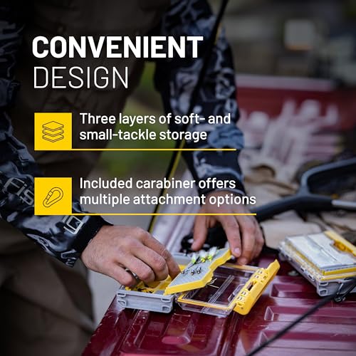 Plano Edge Micro Fly Storage Box, Gray and Yellow, Waterproof and Rust-Resistant Customizable Fishing Tackle Organization - style: Micro Fly