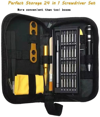 QUA'ANNYU Fishing Reel Maintenance Kit, Professional Fishing Reel Care & Repair Tool Set with 24/30/38-in-1 Screwdriver Set - color: Gold+Manual Screwdriver
