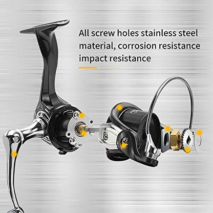 SANLIKE Spinning Reel Fishing Reel for Saltwater or Freshwater | Carbon Fiber, 40.5 Lbs Max Drag, 7+1 Stainless BB Ball Bearing, 5.2:1 Gear Ratio, Size 3000-6000 - size: 3000