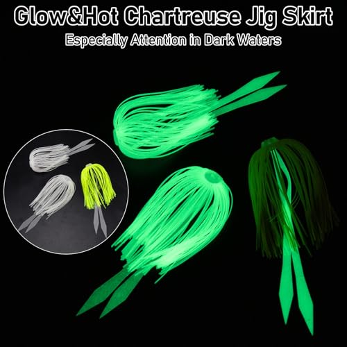 Dr.Fish 15 Pack Replacement Jig Skirts with Tail 88-Strands Silicone Quick Change Fishing Umbrella Skirts for Spinnerbaits Bass Jig Lure Making Supplies - color: Sexy Shad-15 Pack