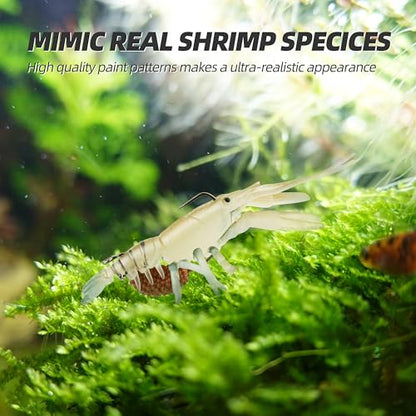 Pre-Rigged Weighted Shrimp & Crawfish Fishing Lures – Soft Bait with Lead Weight, Weedless, Realistic Action – Durable for Bass, Trout, Crappie, Saltwater & Freshwater Fishing - size: 4in-7/16oz