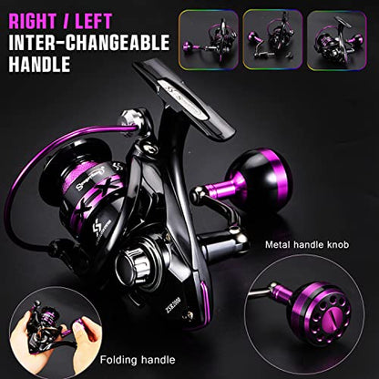 Sougayilang Fishing Rod and Reel Combo, Medium Fishing Pole with Baitcasting Reel Combo, 2-Piece Fishing Combo - color: B: Spinning Rod and Reel Combo, size: 7' Medium