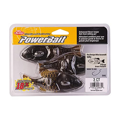 Berkley Powerbait Gilly Fishing Soft Bait - color: Green Pumpkin, size: 110mm