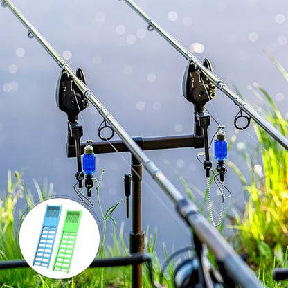 2PCS Fishing Hook Holder,Fishing Line Holder,Fishing Rod Hook Keeper,Plastic Double Side Spring Hooks,Storage Catch Holder for Storing Fish Line Winding Board