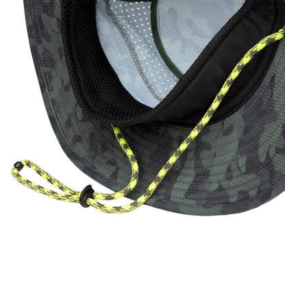 MISSION Cooling Anywhere Boonie Hat - Unisex Wide-Brim Hat for Men & Women - Cools Up to 2 Hours - UPF 50 Sun Protection - color: Etched Camo Black Forest