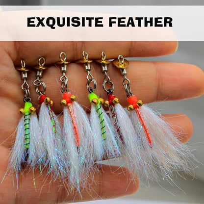 Fly Fishing Poppers Fly Fishing Dry Flies Topwater Fishing Lures Bass Popper Flies Bugs Lures Panfish Bait Fly Trout Bobber Flies Kit for Bass Trout Panfish Bluegill Salmon - color: D: 6pcs Fly Fishing Lures