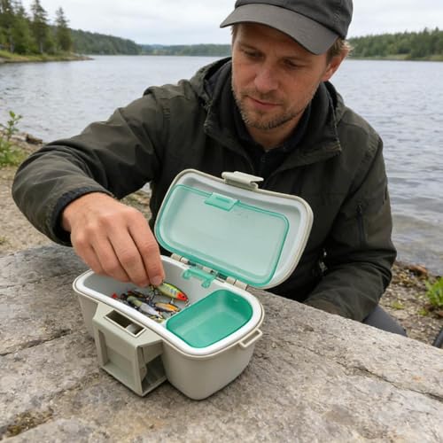 Worm Storage Box - Waist Bait Container, Insulated Earthworm Holder for Fishing Trips, Portable Shrimp Carrier with Secure Lid, Outdoor Gear, Compact Lure Organizer for Kayak and Camping