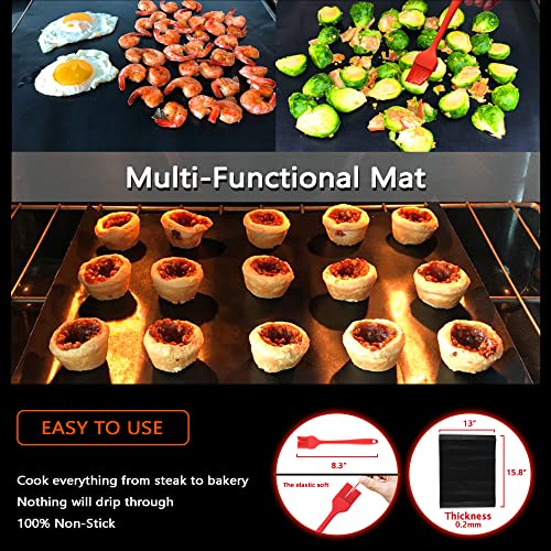 Foldable BBQ Fish Grill Basket with 430 Stainless Steel, Grill Set Includes: a Reusable Grill mat and a basting Brush.