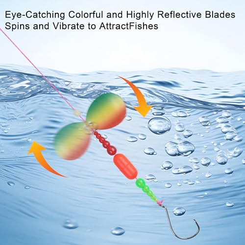 Fishing Lure Making Supplies Kit 210pcs DIY Spinner Making Kit Colorado Blades Hooks Rig Foam Floats Clevis Stack Beads for Walleye Rigs Trolling Rigs Crawler Harness Trout Bass Salmon